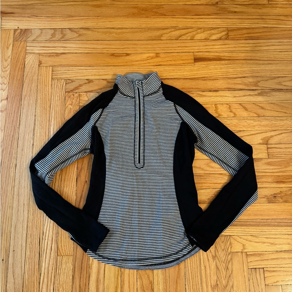Women’s Lululemon Striped Quarter Zip Long Sleeve